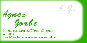 agnes gorbe business card